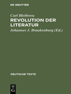 cover image of Revolution der Literatur